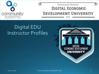 Digital EDU
Instructor Profiles
 