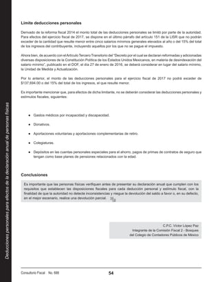 Deducciones personales | PDF