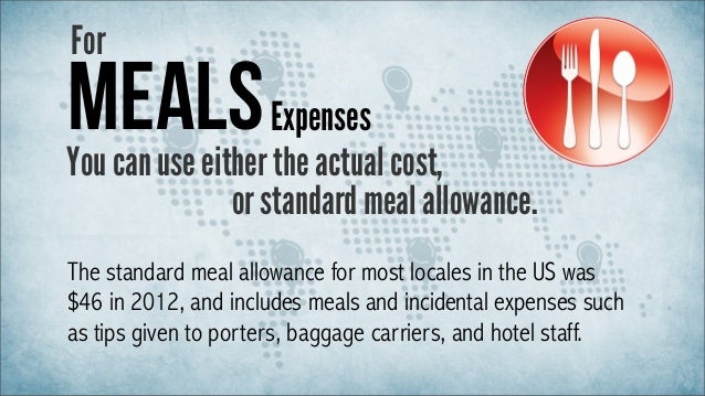 Standard Meal Allowance For Business Travel Standard Meal Allowance For Business Travel