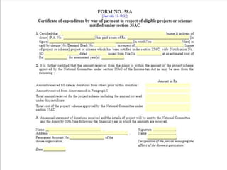 Section 80 Form.pdf Deduction under section 80GGA (80C TO 80U) | PPTX