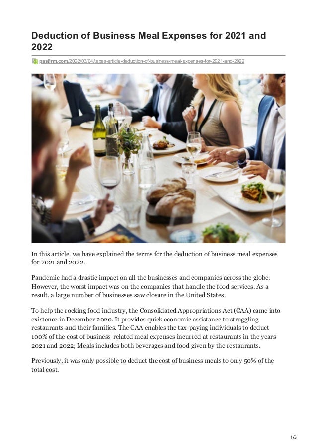 Deduction of Business Meal Expenses for 2021 and 2022.pdf