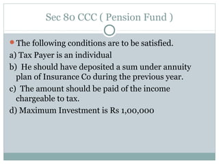 Deductions in computation of total income | PPT