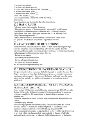Deductions section 80 d, 80-dd ,80-ddb 80-e and 80-gg of it act.bose