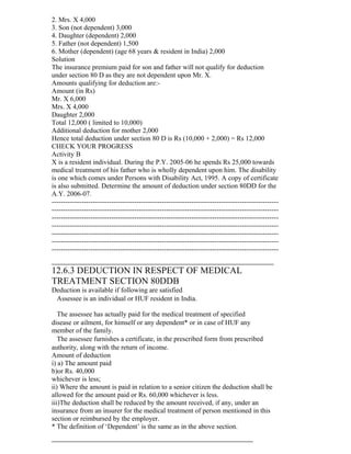 Deductions section 80 d, 80-dd ,80-ddb 80-e and 80-gg of it act.bose
