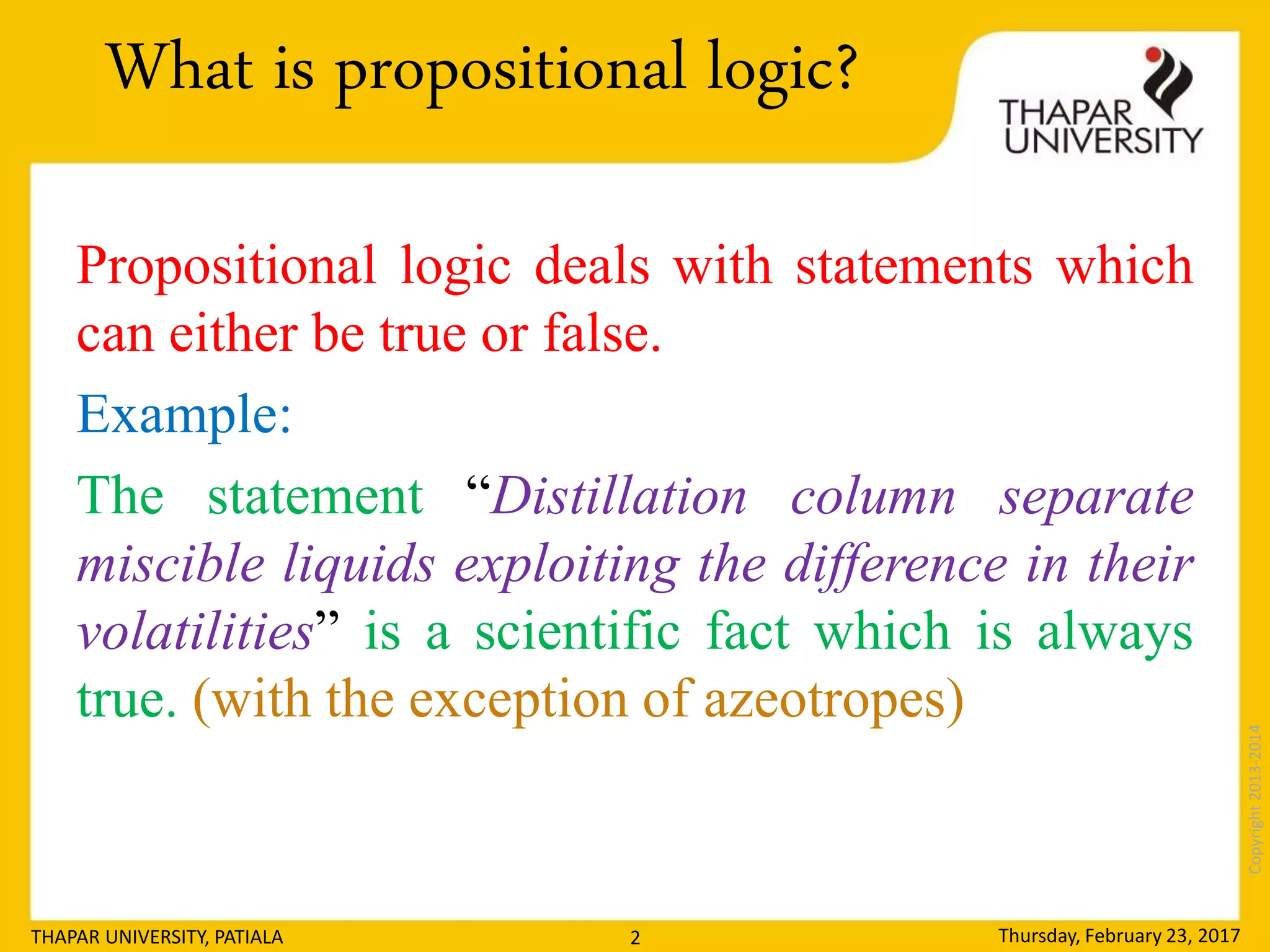 Deduction theorem of propositional logic | PPT