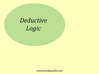 Deductive Logic www.wordpandit.com 