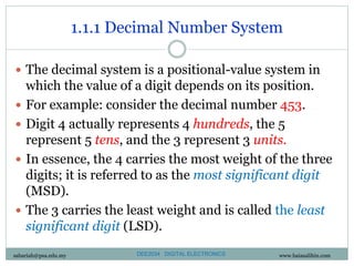 Dee 2034 chapter 1 number and code system (Baia) | PPSX