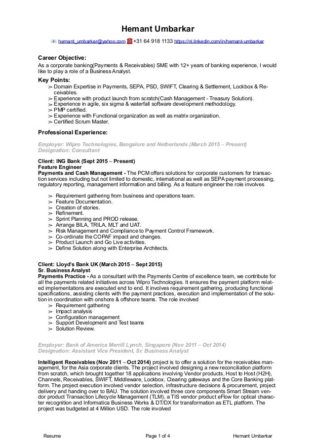 Resume Hemant Umbarkar