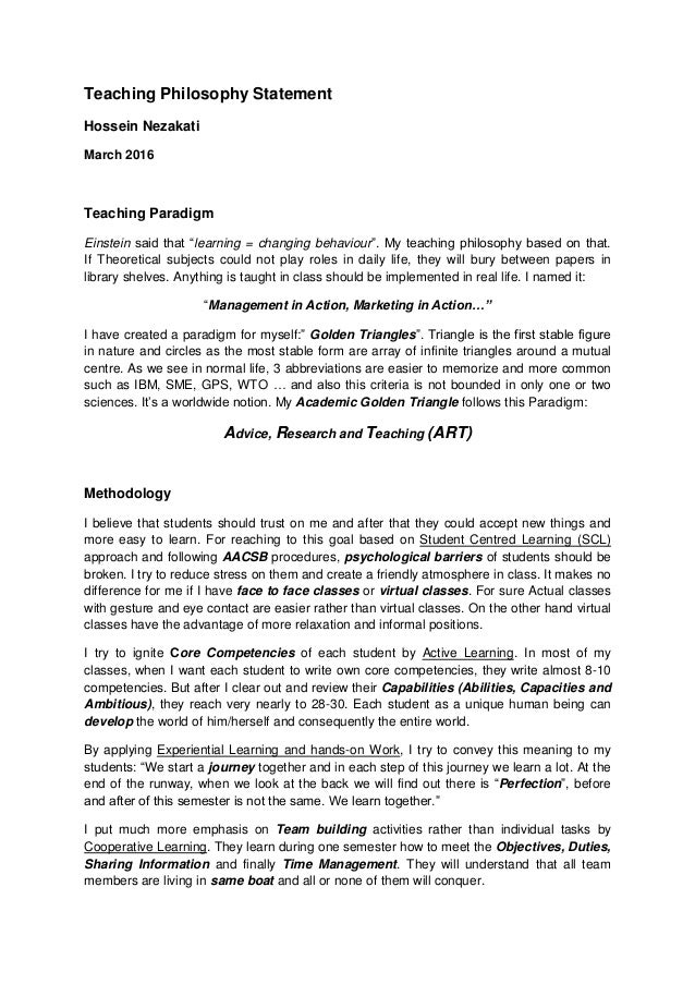 College philosophy paper