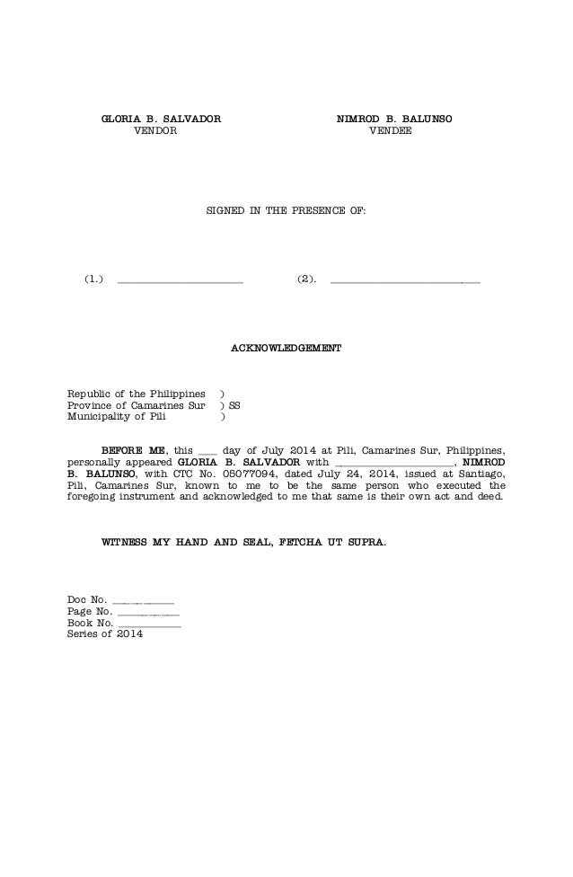 deed of absolute sale sample 2