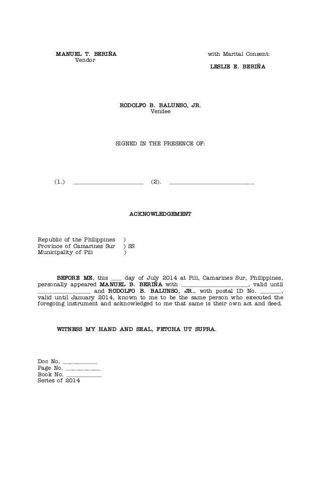 deed of absolute sale sample 3