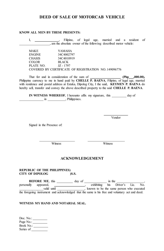 Deed Of Sale deed-of-sale