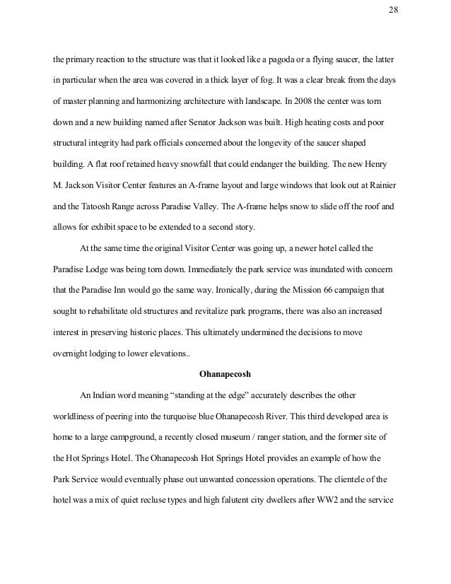 A Case Study Of Mount Rainier National Park And The Dual Mandate Alon A Case Study Of Mount Rainier National Park And The Dual Mandate Alon