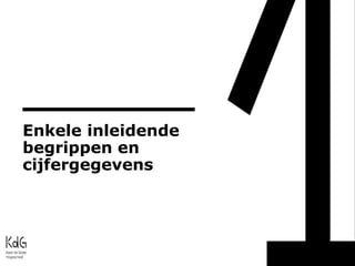 Enkele inleidende
begrippen en
cijfergegevens
 