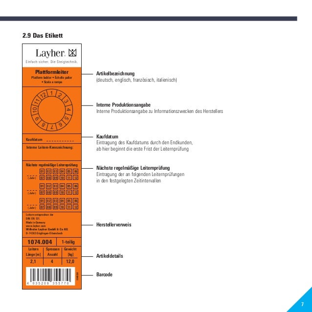 De En Layher Ladder Manual 8118 031 04 18