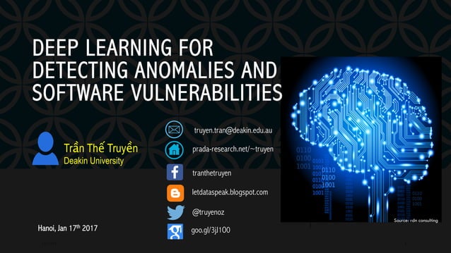 Deep learning for detecting anomalies and software vulnerabilities | PPT