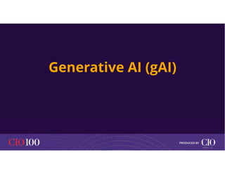 Generative AI (gAI)
9
© IDC |
 