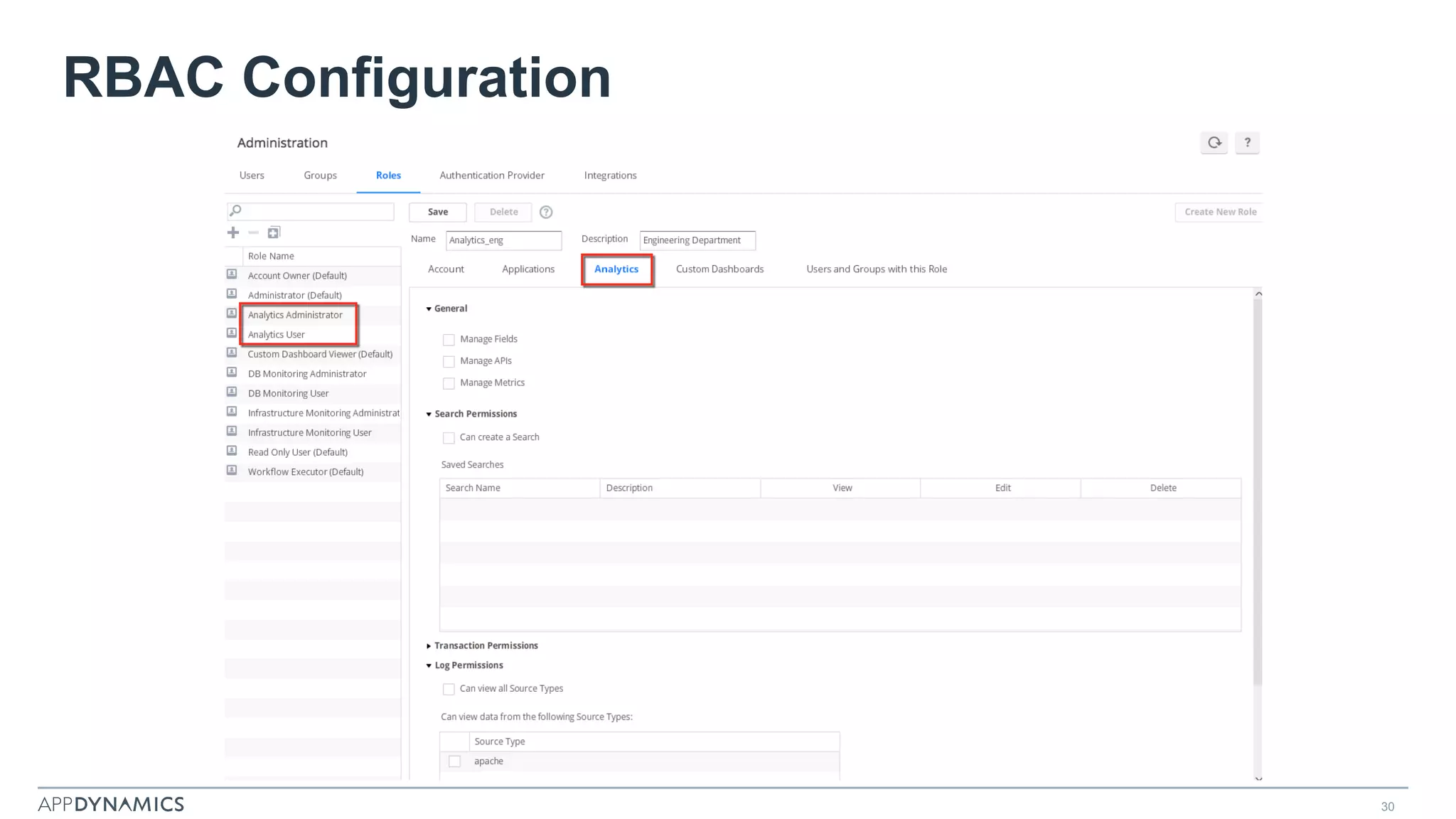 RBAC Configuration
30
 