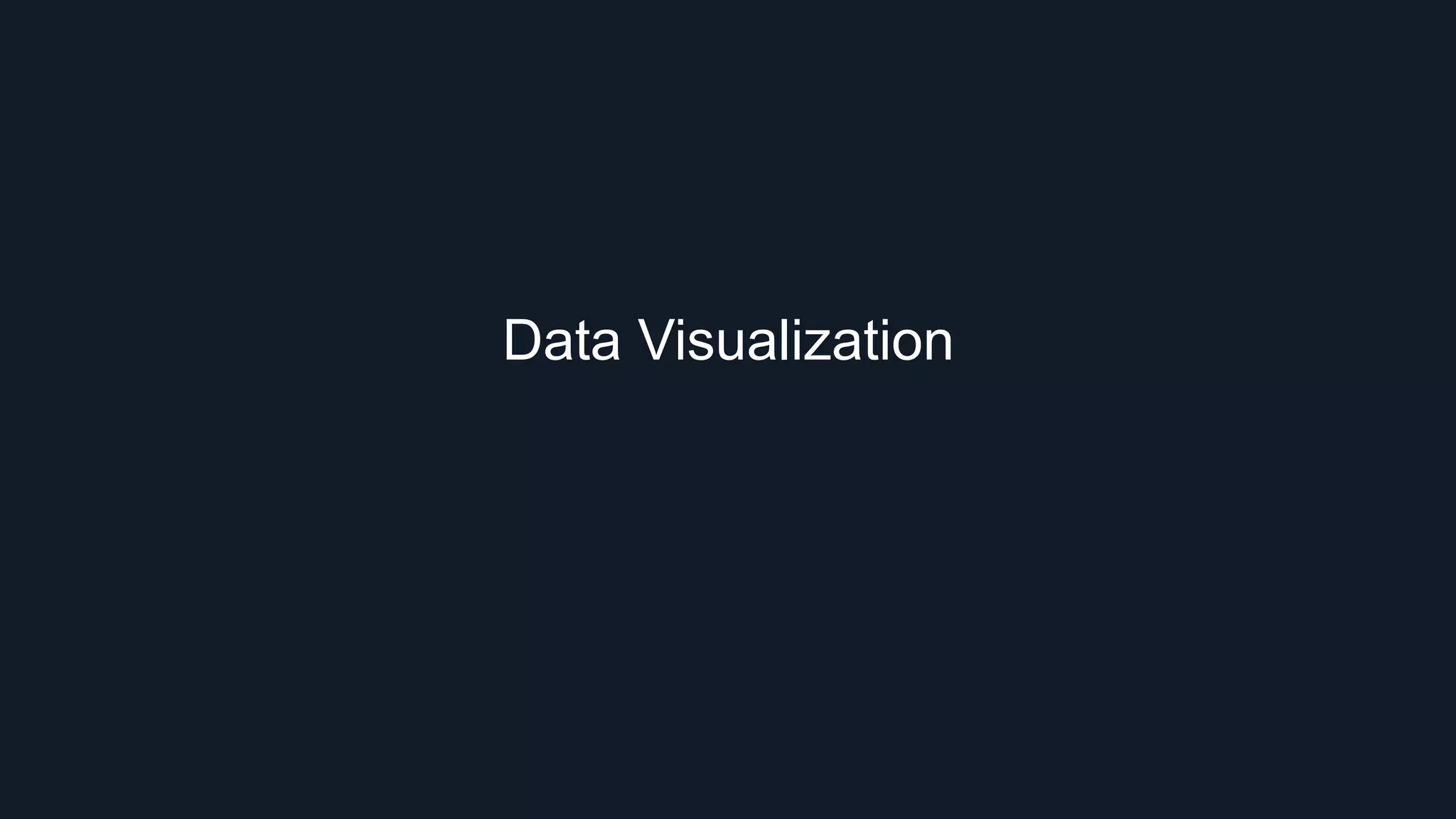 Data Visualization
 