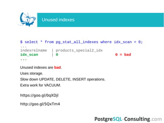 Deep dive into PostgreSQL statistics. | PDF