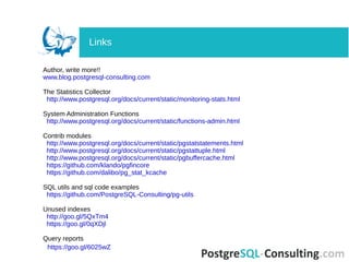 Deep dive into PostgreSQL statistics. | PDF