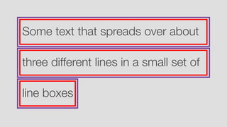 Because inline boxes cannot
be given height, padding,
margin and border can be
present above and below the
element, but th...