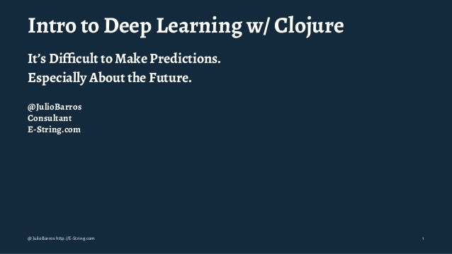 deep learning clojure
