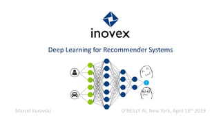 Deep Learning for Recommender Systems
Marcel Kurovski O‘REILLY AI, New York, April 18th 2019
?
!
"
 