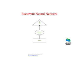 Recurrent Neural Network
Downloaded by Ramakanth Chhaparwal
(ca.ramakanth@gmail.com)
 