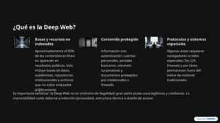 Deep Web Significado Explorando la Deep Web: Naturaleza, Usos y Riesgos del Universo ...