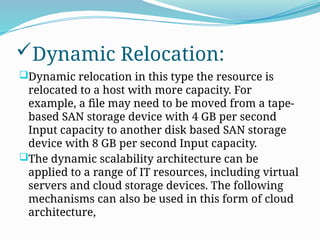 Resource Relocation Cloud Computing Presentation , Computer Science | PPTX