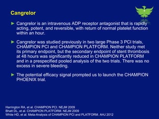Cangrelor compared with clopidogrel improves efficiency without increasing bleeding in patients undergoing angioplasty 