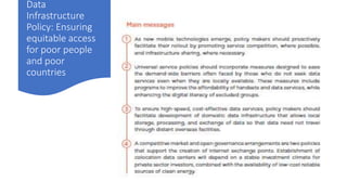Data
Infrastructure
Policy: Ensuring
equitable access
for poor people
and poor
countries
 