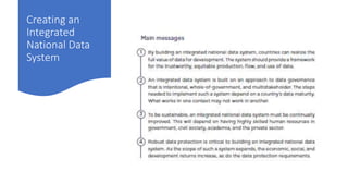 Creating an
Integrated
National Data
System
 