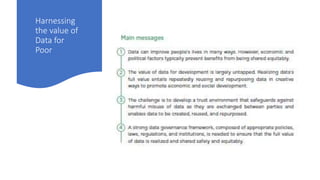 Harnessing
the value of
Data for
Poor
 