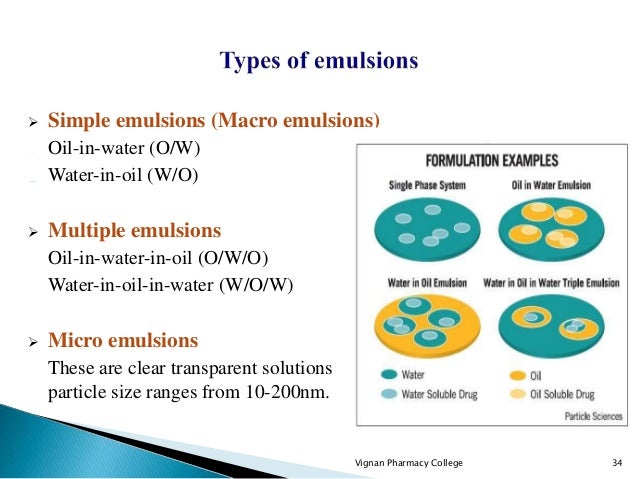 an example of an oil in water emulsion is