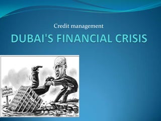 DUBAI&apos;S FINANCIAL CRISIS Credit management  