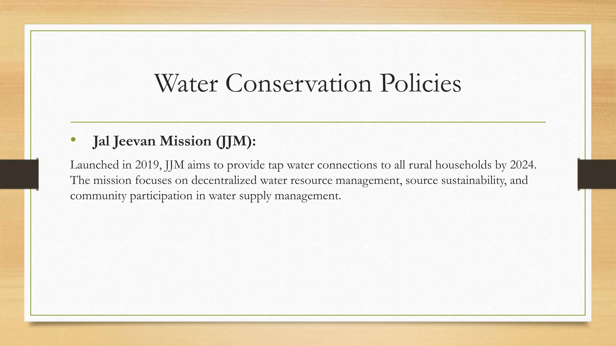 Water Conservation and Management initiatives | PPTX