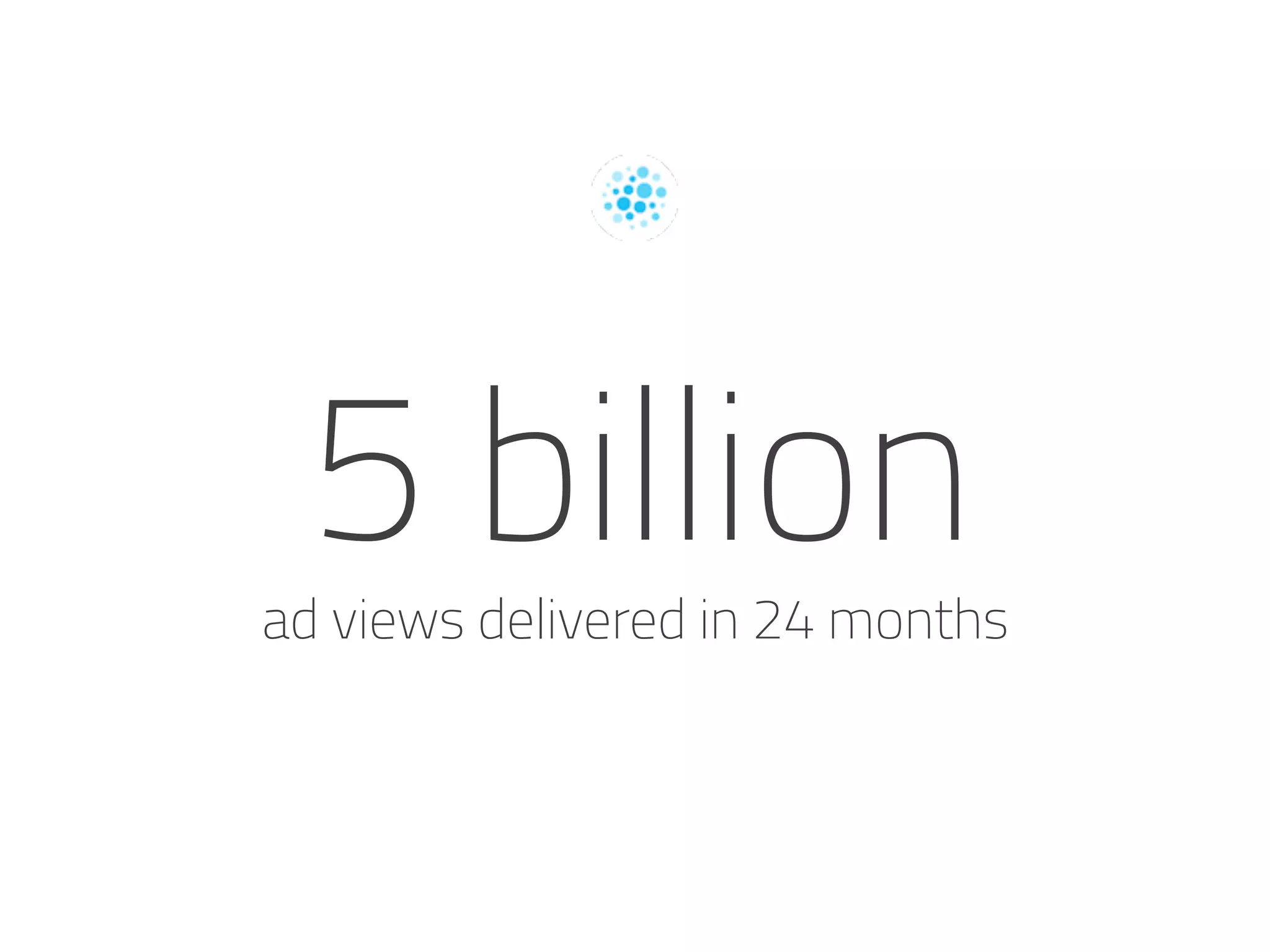 5 billionad views delivered in 24 months
 