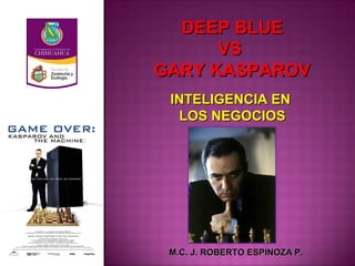 DEEP BLUE
VS
GARY KASPAROV
INTELIGENCIA EN
LOS NEGOCIOS

M.C. J. ROBERTO ESPINOZA P.

 