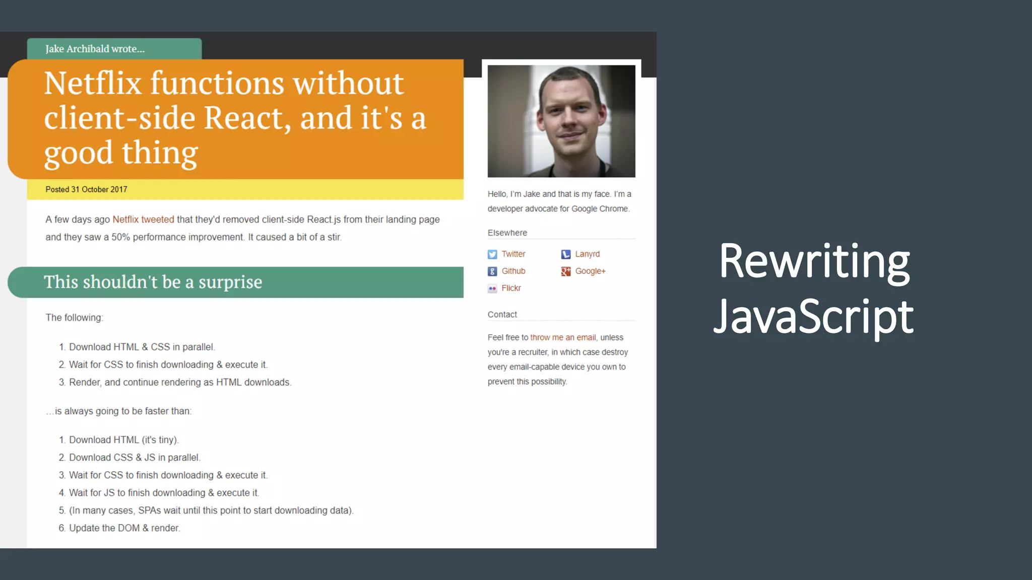 Rewriting
JavaScript
 