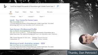 Thanks, Dan Petrovic!
 