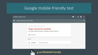 Google mobile-friendly test
g.co/MobileFriendly
 