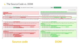 #SMX #XXA @McCieslak
1. The Source Code vs. DOM
Source code DOM
 