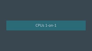 CPUs 1-on-1
 