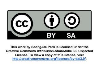 This work by SeongJae Park is licensed under the
Creative Commons Attribution-ShareAlike 3.0 Unported
License. To view a copy of this license, visit
http://creativecommons.org/licenses/by-sa/3.0/.
 