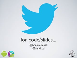 for code/slides...
@benjamminstl
@rendrstl

 