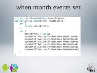 when month events set

 