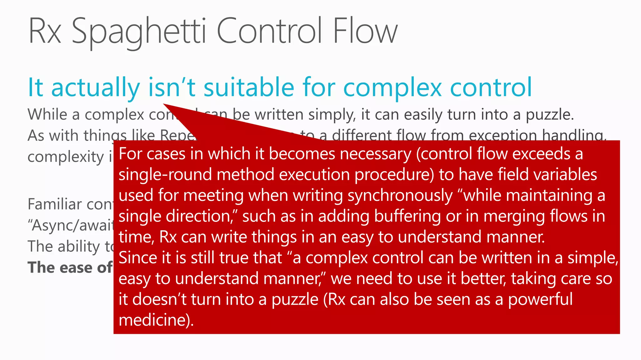 It actually isn’t suitable for complex control
 
