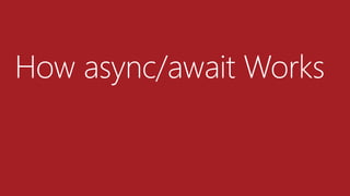 How async/await Works
 